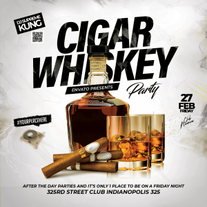 Cigar & Whiskey Flyer Template